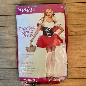 Spirit Of Halloween Costume Women’s M/ L 8-12 Racy Red Riding Hood Cosplay Dress